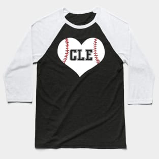 Cleveland Ohio Baseball Love Heart CLE Jersey Fan Baseball T-Shirt